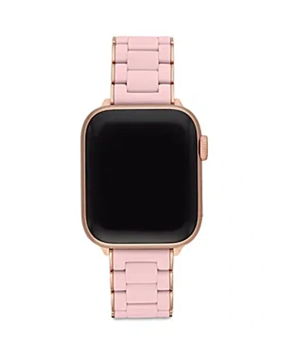 Michele Apple Watch Silicone Wrapped Interchangeable Bracelet, 38-49mm In Light Pink/rose Gold