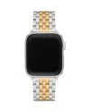 Michele Apple Watch 7-link Bracelet Strap In Tri-tone In Silver/gold