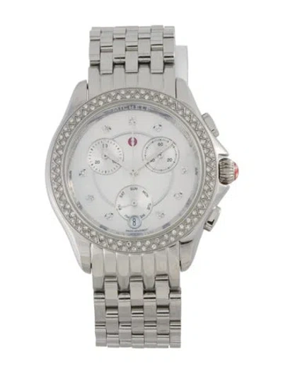 Pre-owned Michele Belmore Watch, 37mm In Multicolor