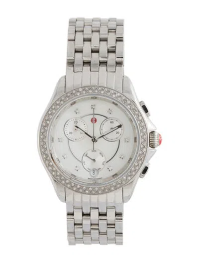 Pre-owned Michele Belmore Watch, 37mm In Multicolor