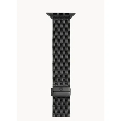 Michele Black Ip-plated Bracelet Band For Apple Watch In Apple / Black