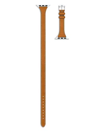 Michele Brown Leather Band For Apple Watch, 38-49mm