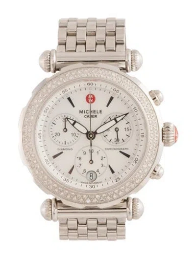 Pre-owned Michele Caber Chronograph Watch, 37mm In Multicolor