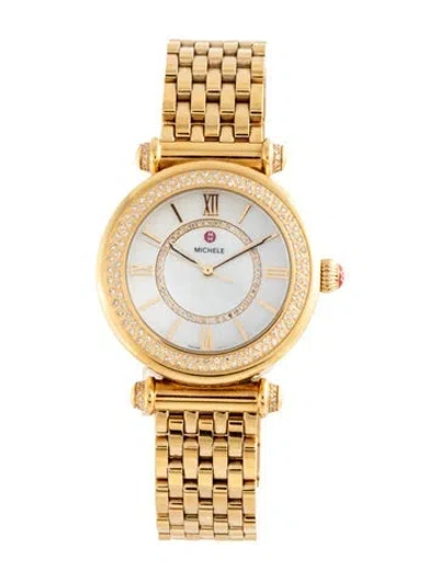 Pre-owned Michele Caber Watch, 35mm In Multicolor