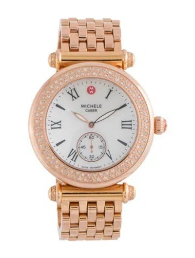 Pre-owned Michele Caber Watch, 37mm In Multicolor
