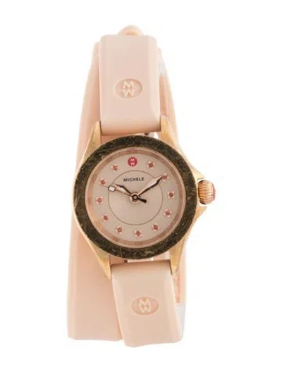 Pre-owned Michele Cape Mini Watch In Multi
