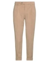 Michele Carbone Man Pants Camel Size 34 Cotton, Elastane In Beige