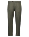 Michele Carbone Man Pants Military Green Size 42 Cotton, Elastane