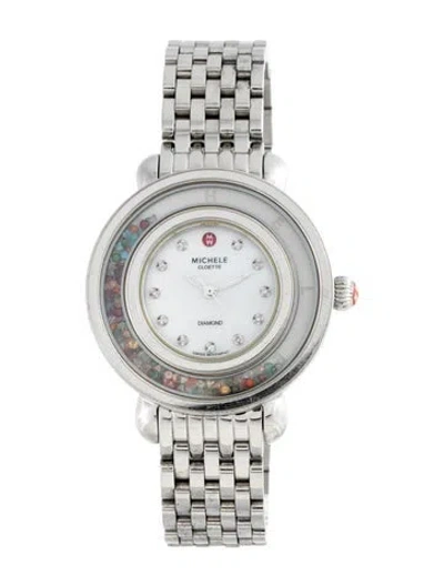 Pre-owned Michele Cloette Carnival Watch, 38mm In Multicolor