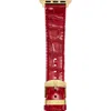 Michele Ruby Red Leather Bracelet Band For Apple Watch, 38-49mm In Red
