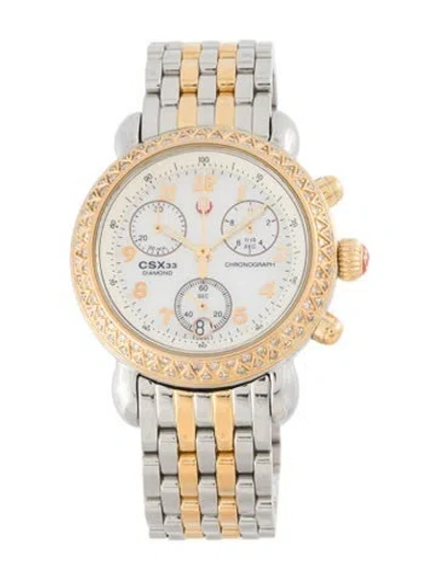 Pre-owned Michele Csx 33 Watch, 33mm In Multicolor