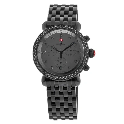 Michele Csx Chronograph Quartz Diamond Black Dial Ladies Watch Mww03d000051