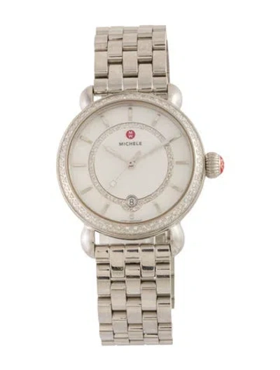 Pre-owned Michele Csx Elegance Watch, 36mm In Multi