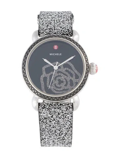 Pre-owned Michele Csx Jardin Noir Watch In Multi
