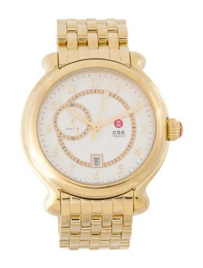 Pre-owned Michele Csx Traveler Watch, 41mm In Multi