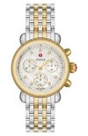 Michele Csx Two-tone Diamond Bracelet Watch, 36mm In 2t Silver/gold/white