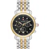 Michele Csx Two-tone Diamond Bracelet Watch, 39mm In Gold/silver