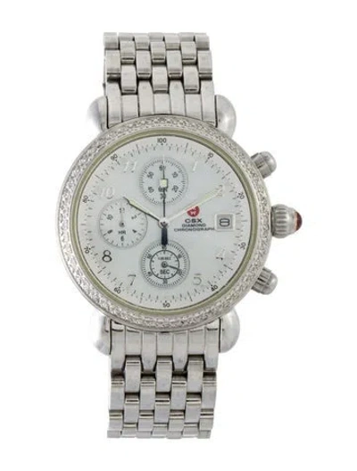Pre-owned Michele Csx Watch, 36mm In Multi