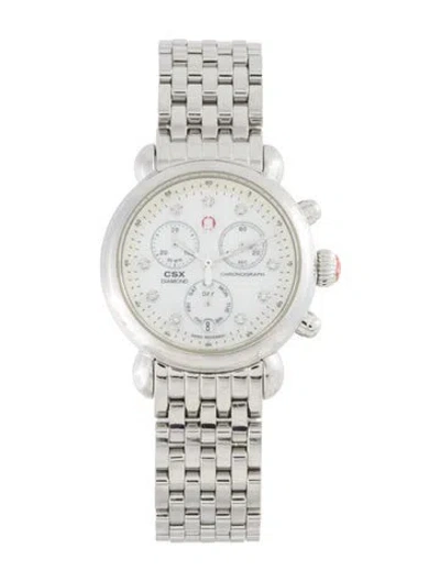 Pre-owned Michele Csx Watch, 36mm In Multicolor
