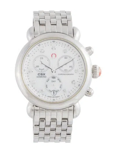 Pre-owned Michele Csx Watch, 36mm In Multicolor