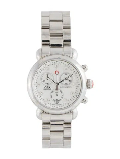 Pre-owned Michele Csx Watch, 36mm In Multicolor