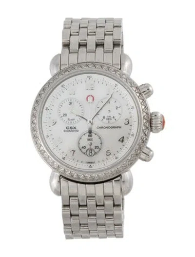 Pre-owned Michele Csx Watch, 36mm In Multicolor