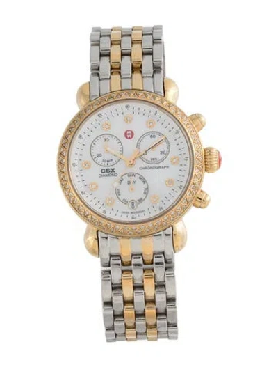Pre-owned Michele Csx Watch, 36mm In Multicolor