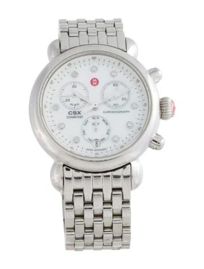 Pre-owned Michele Csx Watch, 36mm In Multicolor