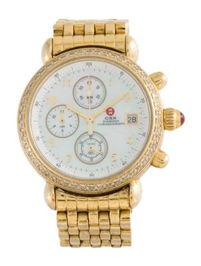 Pre-owned Michele Csx Watch, 36mm In Multicolor