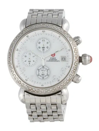 Pre-owned Michele Csx Watch, 36mm In Multicolor