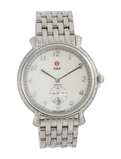 Pre-owned Michele Csx Watch, 38mm In Multicolor