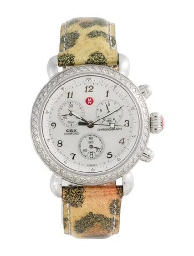 Pre-owned Michele Csx Watch In Multicolor