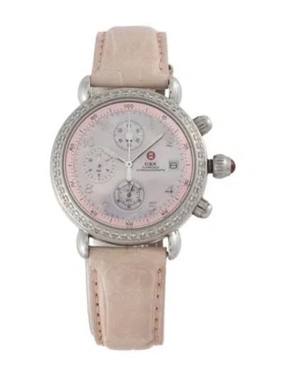 Pre-owned Michele Csx Watch In Multicolor