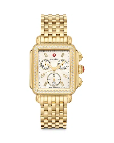 Michele Deco Chronograph, 33mm In Gold