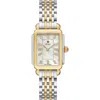 Michele Deco Courbe Diamond & 18k Gold Plate Bracelet Watch, 26mm X 32mm