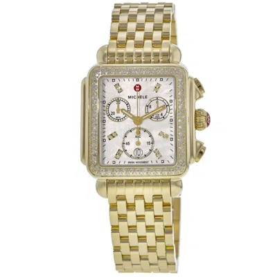 Michele Deco Diamond 18k Gold Plated Women's Watch Mww06a000777
