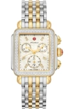 Michele Deco Diamond Chronograph Bracelet Watch, 33mm In Multi