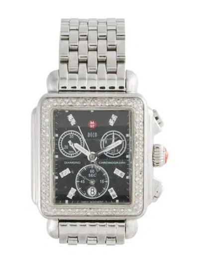 Pre-owned Michele Deco Diamond Watch, 33mm In Multi