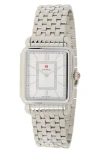 Michele Deco Ii Diamond Bracelet Watch, 20mm X 43mm In Metallic