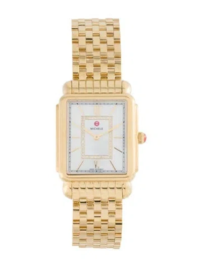 Pre-owned Michele Deco Ii Watch, 30mm In Multi