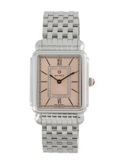 Pre-owned Michele Deco Ii Watch, 30mm In Multicolor