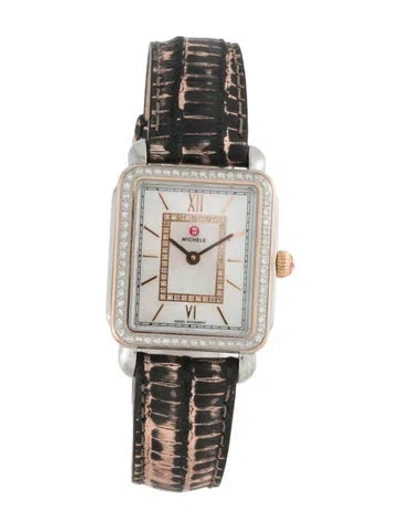 Pre-owned Michele Deco Ii Watch In Multi