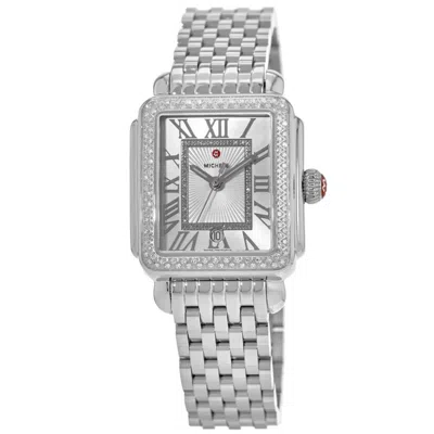 Michele Deco Madison Diamond Steel Women's Watch Mww06g000001 In Silver