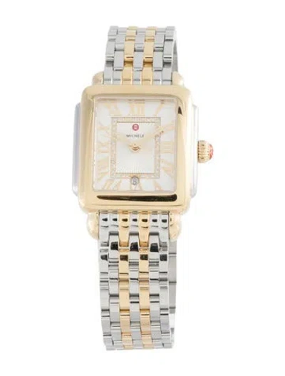Pre-owned Michele Deco Madison Mid Watch, 29mm In Multi
