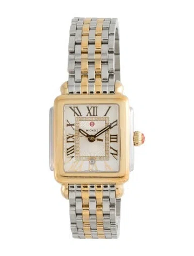 Pre-owned Michele Deco Madison Mid Watch, 29mm In Multicolor