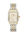 Michele Deco Madison Mid Two-tone Diamond-dial Watch In White/two Tone