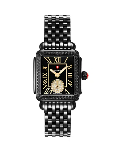 Michele Deco Madison Mid Watch, 29mm X 31mm In Black