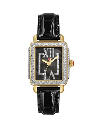 Michele Deco Madison Mid Watch, 29mm X 31mm In Black