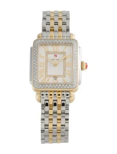 Pre-owned Michele Deco Madison Watch, 29mm In Multi