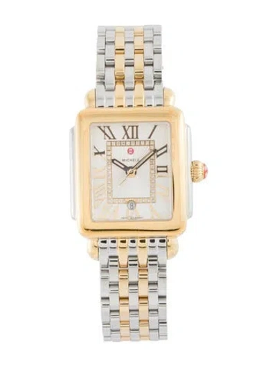 Pre-owned Michele Deco Madison Watch, 29mm In Multi